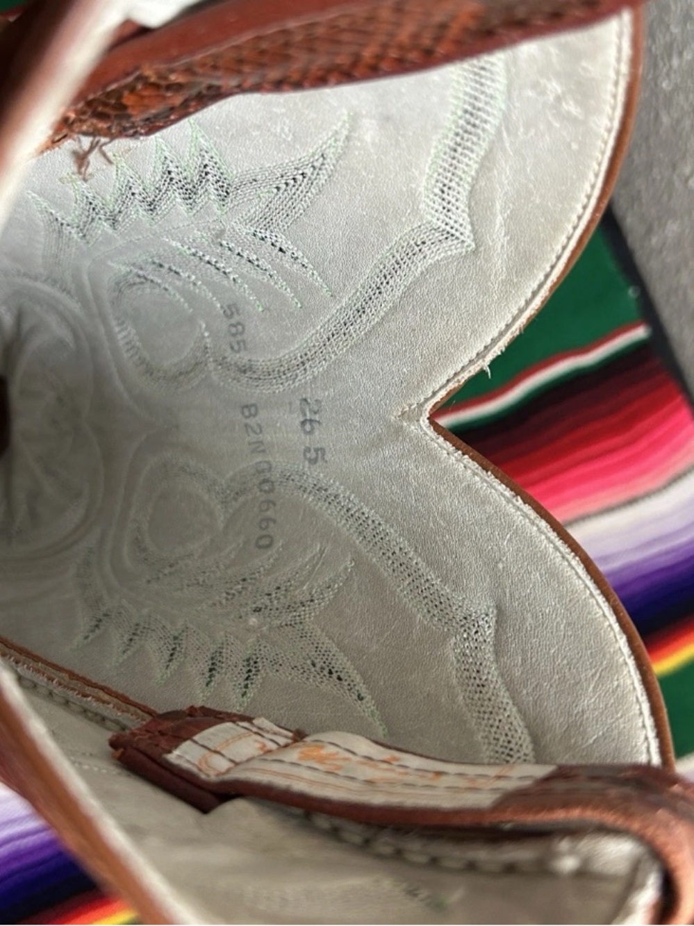 *RARE* Larry Mahan Exotic Snakeskin Cowboy Boots Size 6.5 - Picture 8 of 12